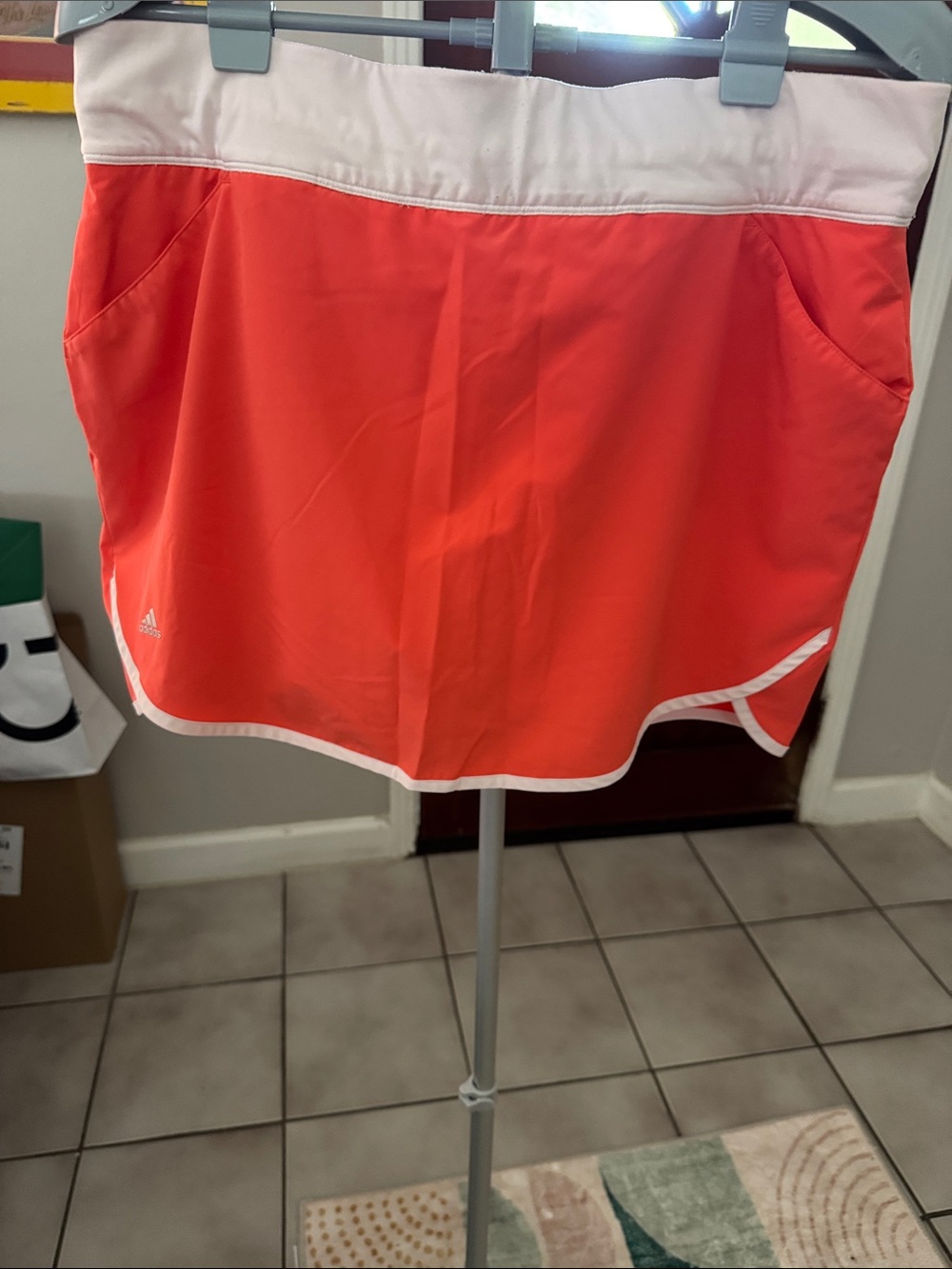 adidas Coral-White Athletic Golf/Tennis Skort